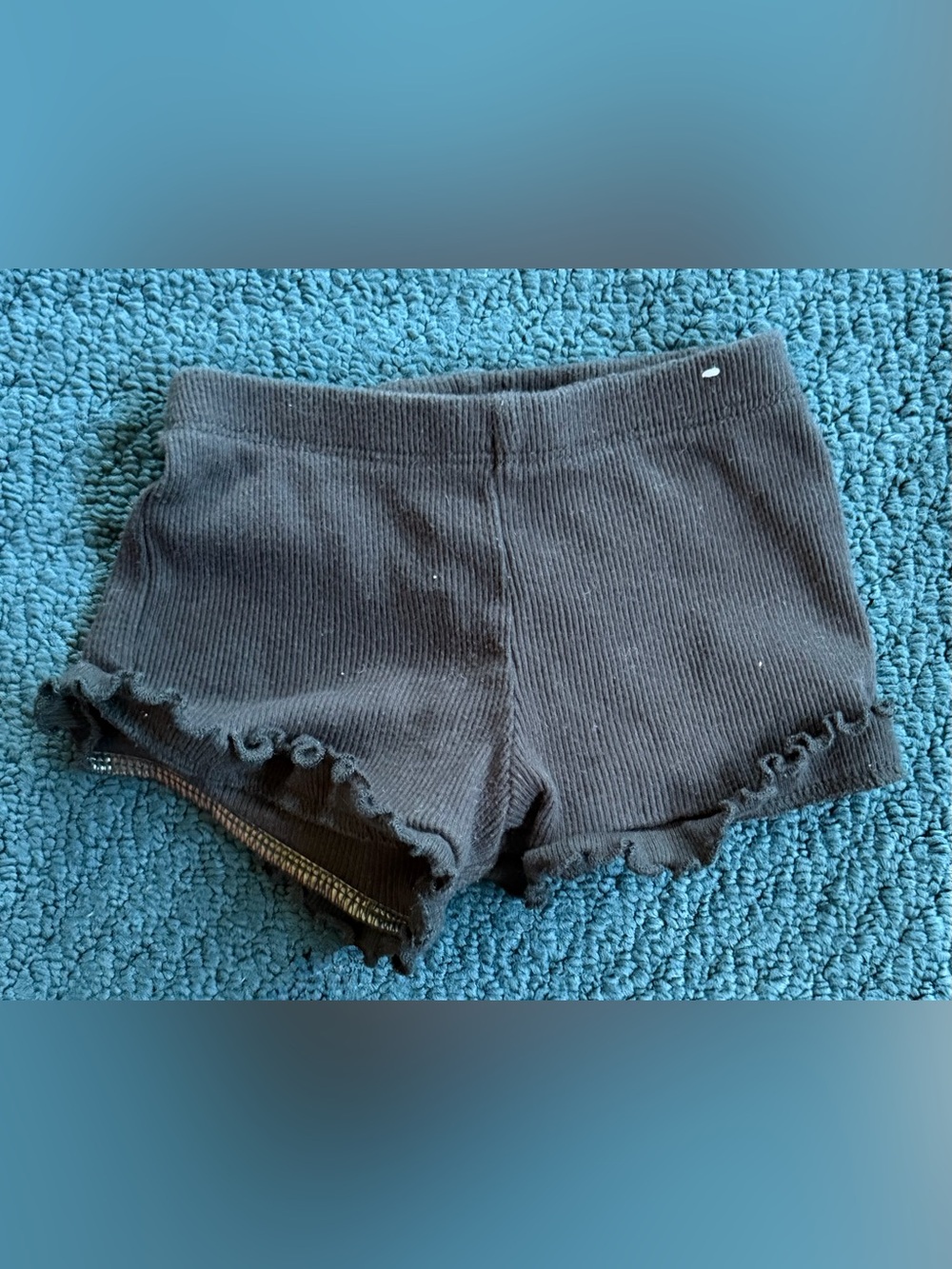 Garanimals Black Ribbed Lettuce-Edge Shorts